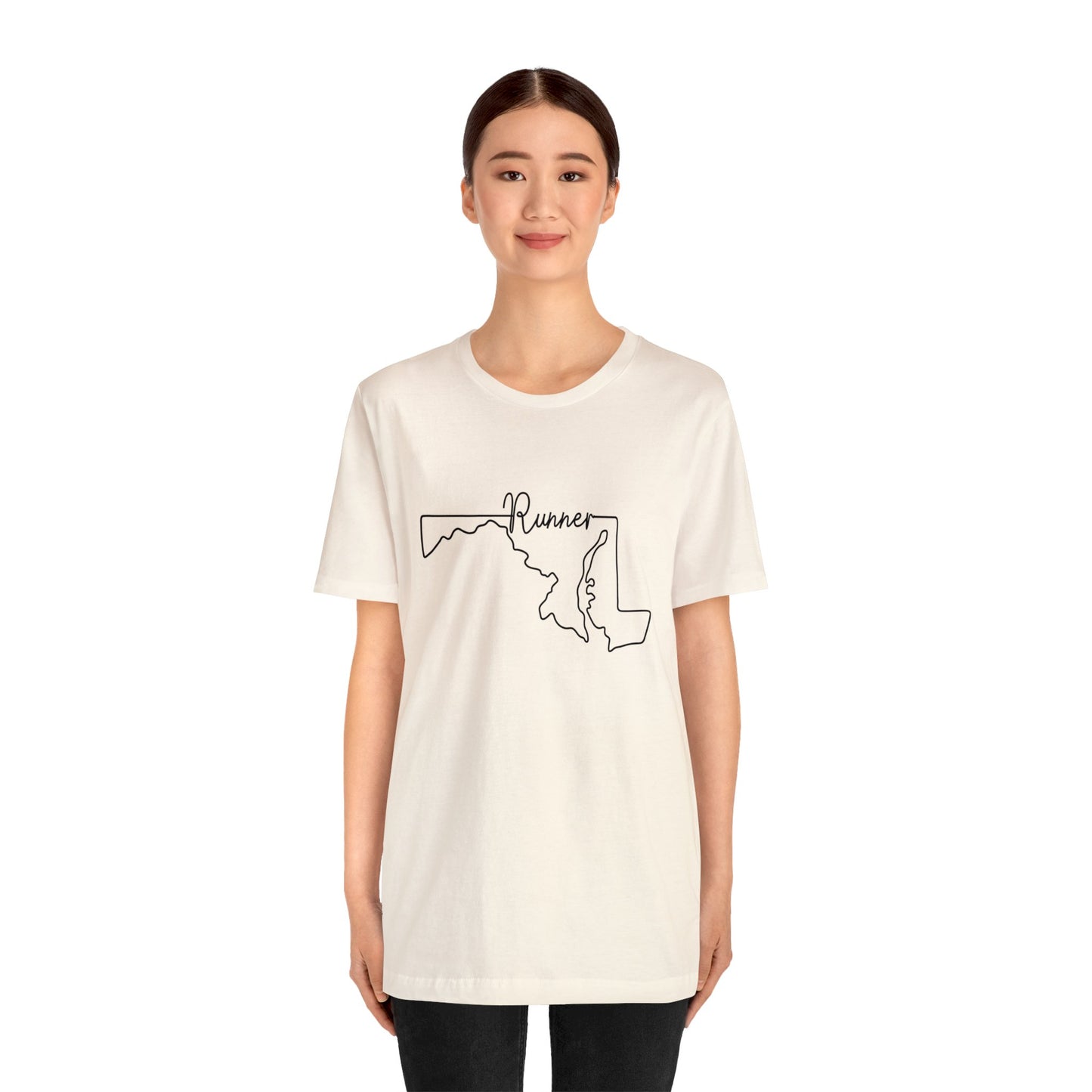 Maryland Runner State Map T-Shirt