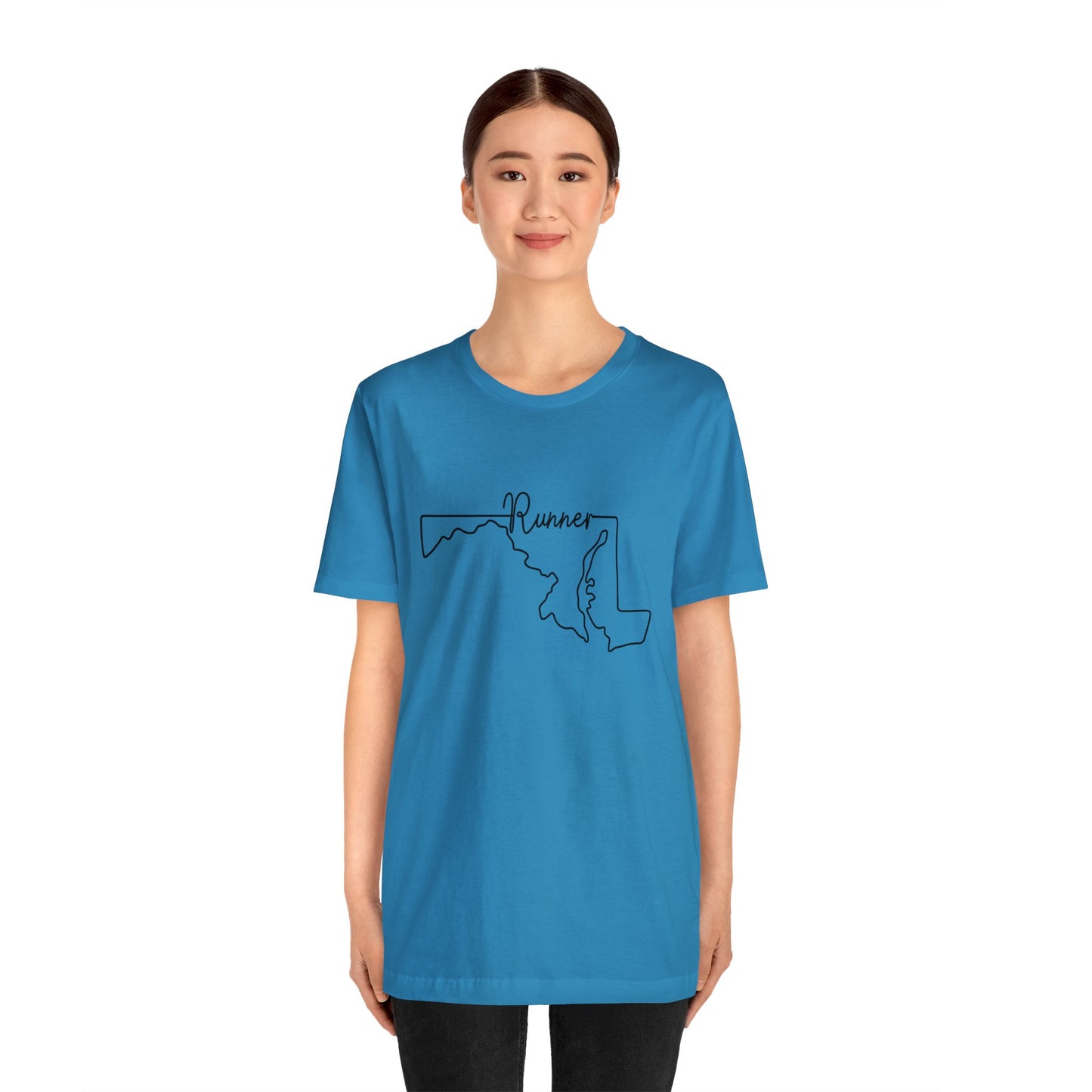 Maryland Runner State Map T-Shirt