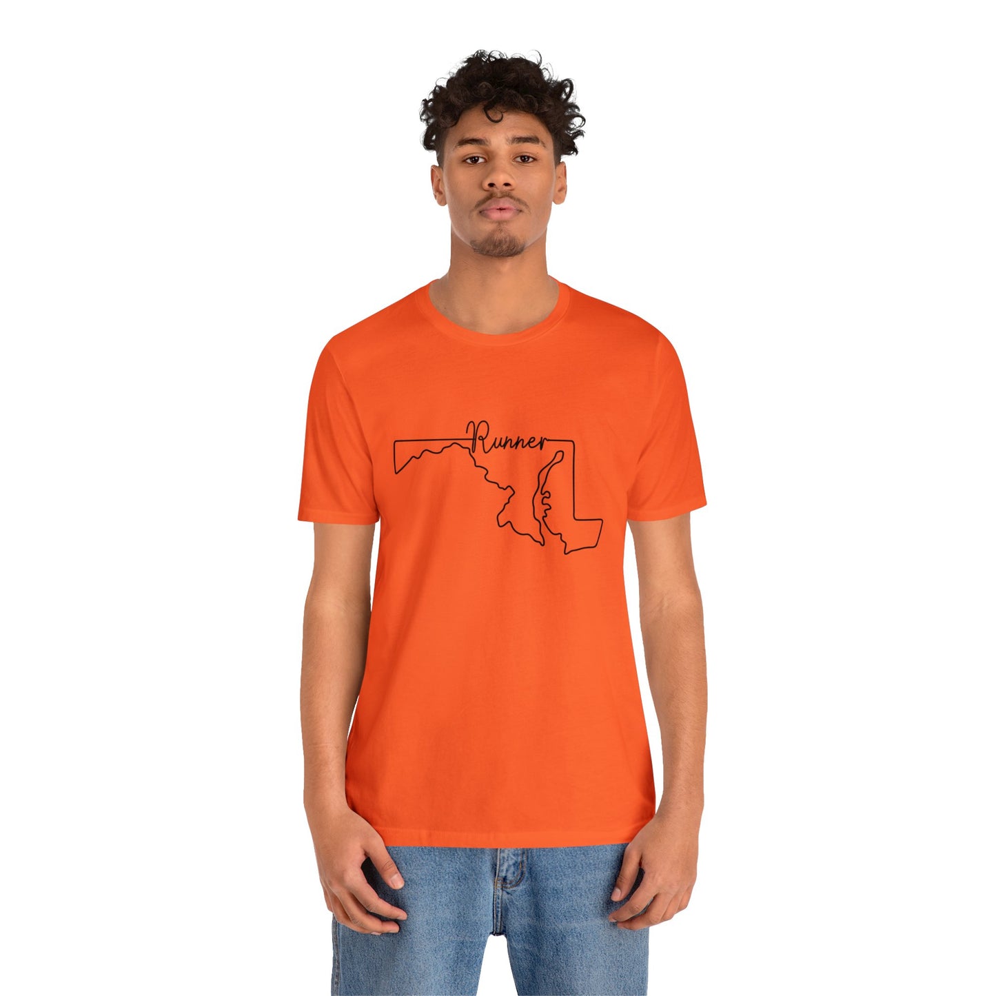 Maryland Runner State Map T-Shirt
