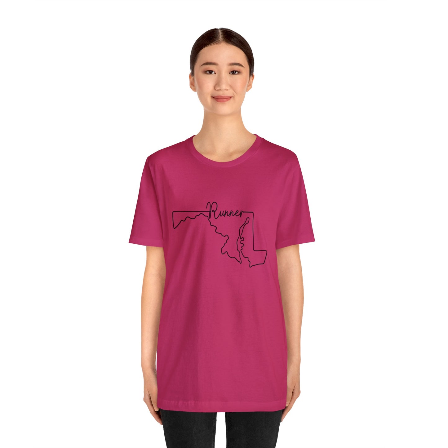 Maryland Runner State Map T-Shirt