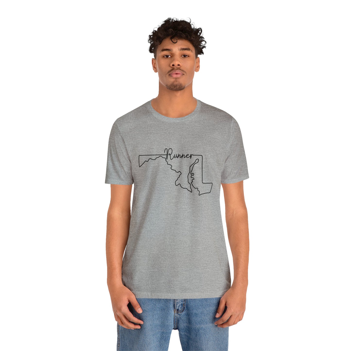 Maryland Runner State Map T-Shirt