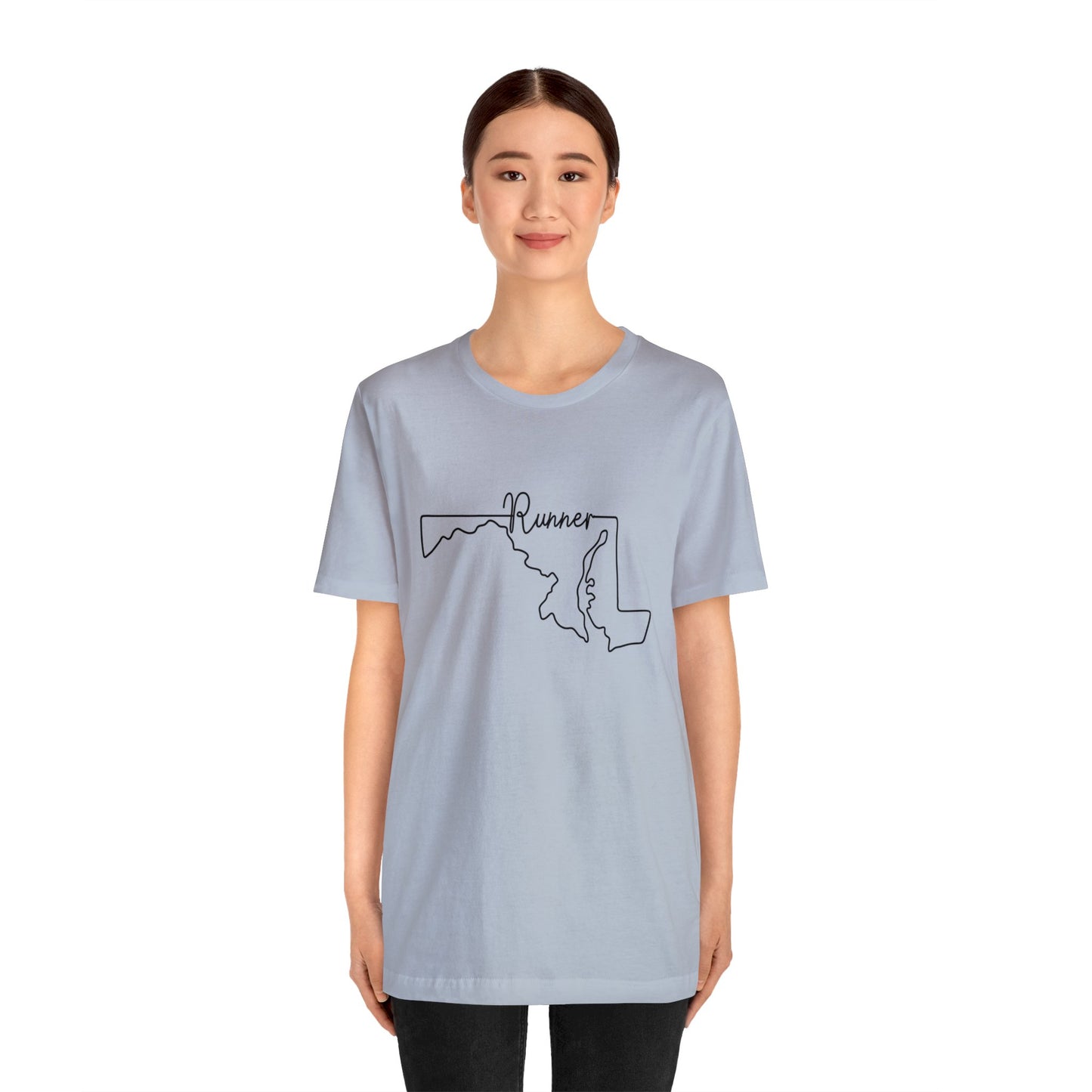 Maryland Runner State Map T-Shirt