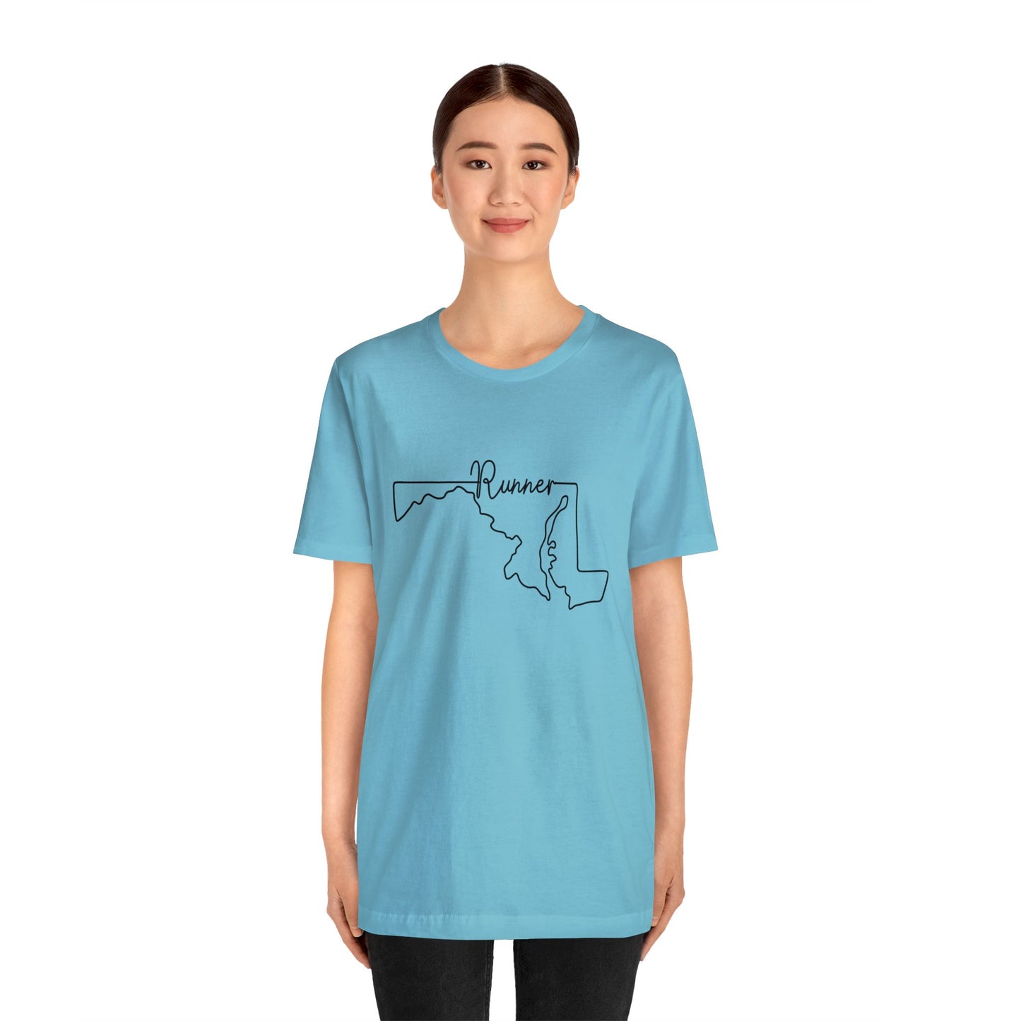 Maryland Runner State Map T-Shirt