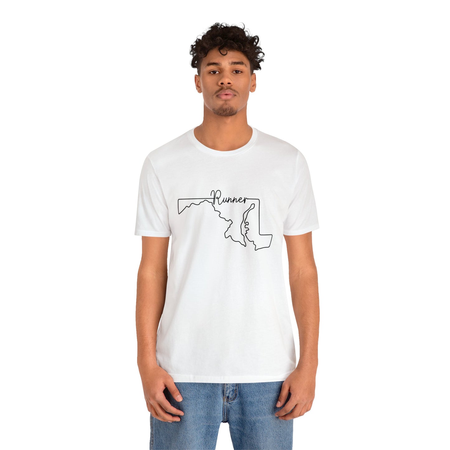 Maryland Runner State Map T-Shirt