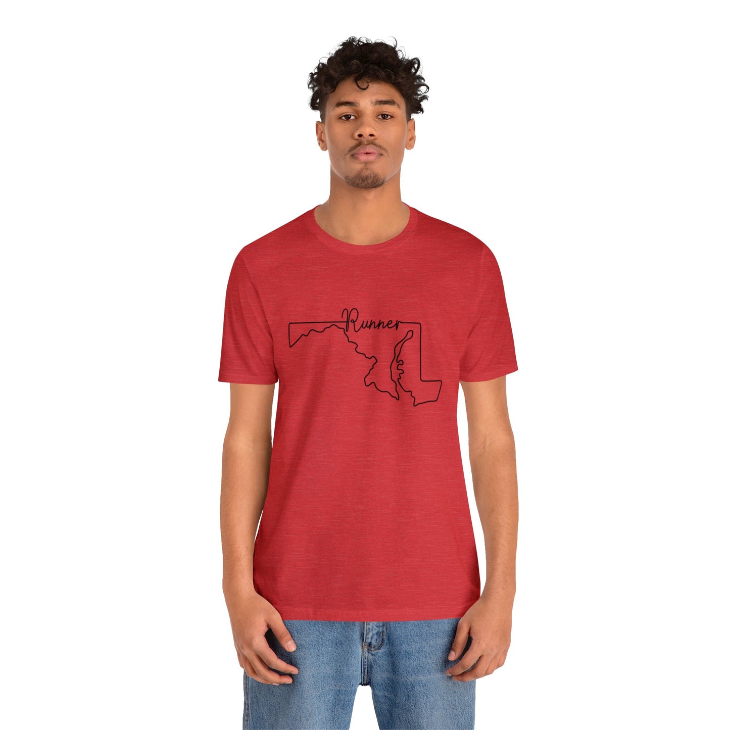 Maryland Runner State Map T-Shirt