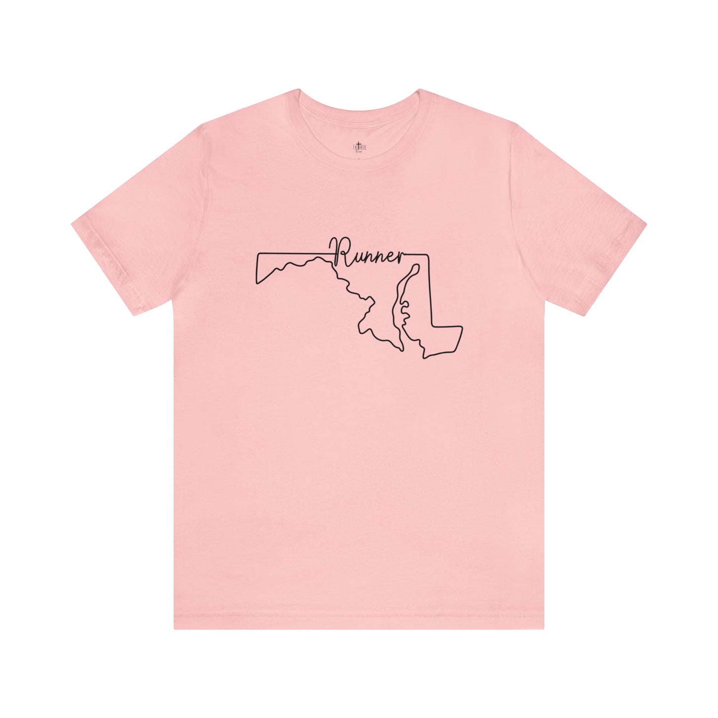 Maryland Runner State Map T-Shirt