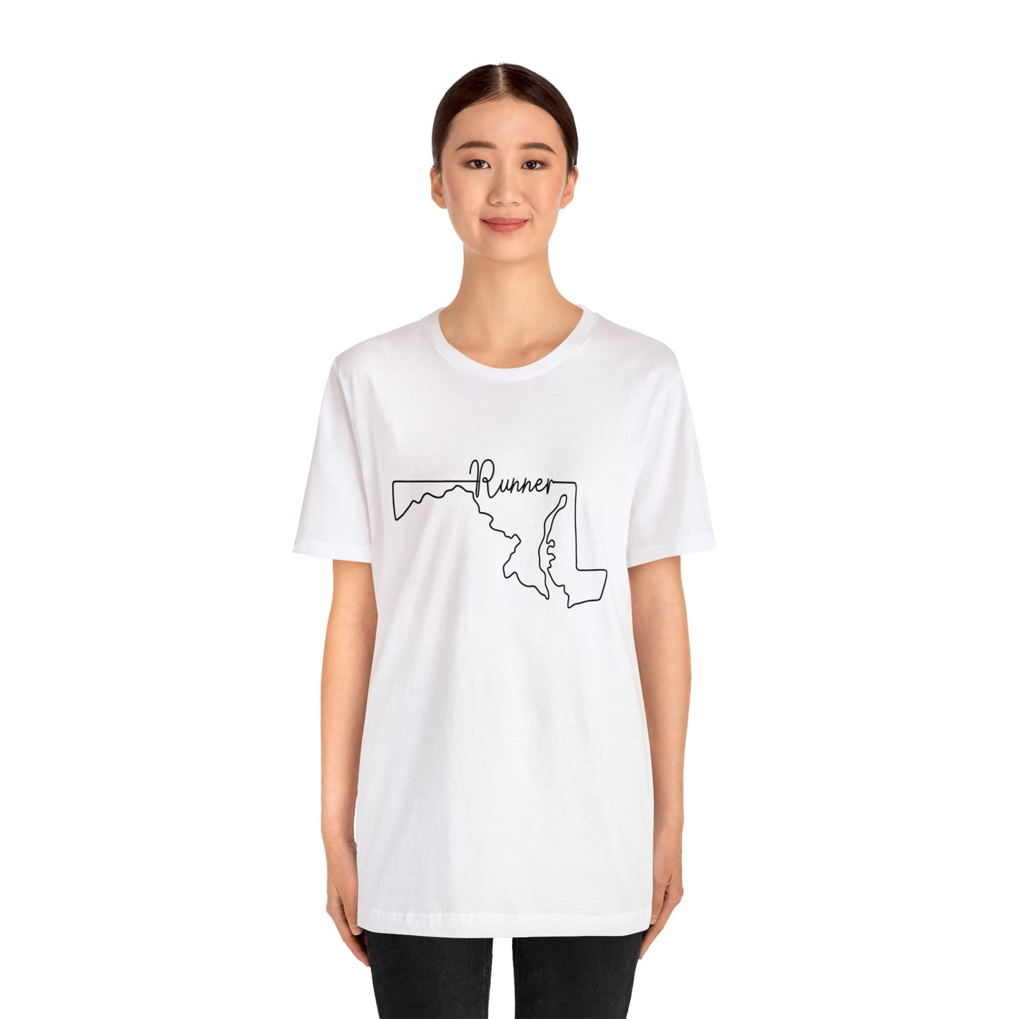 Maryland Runner State Map T-Shirt