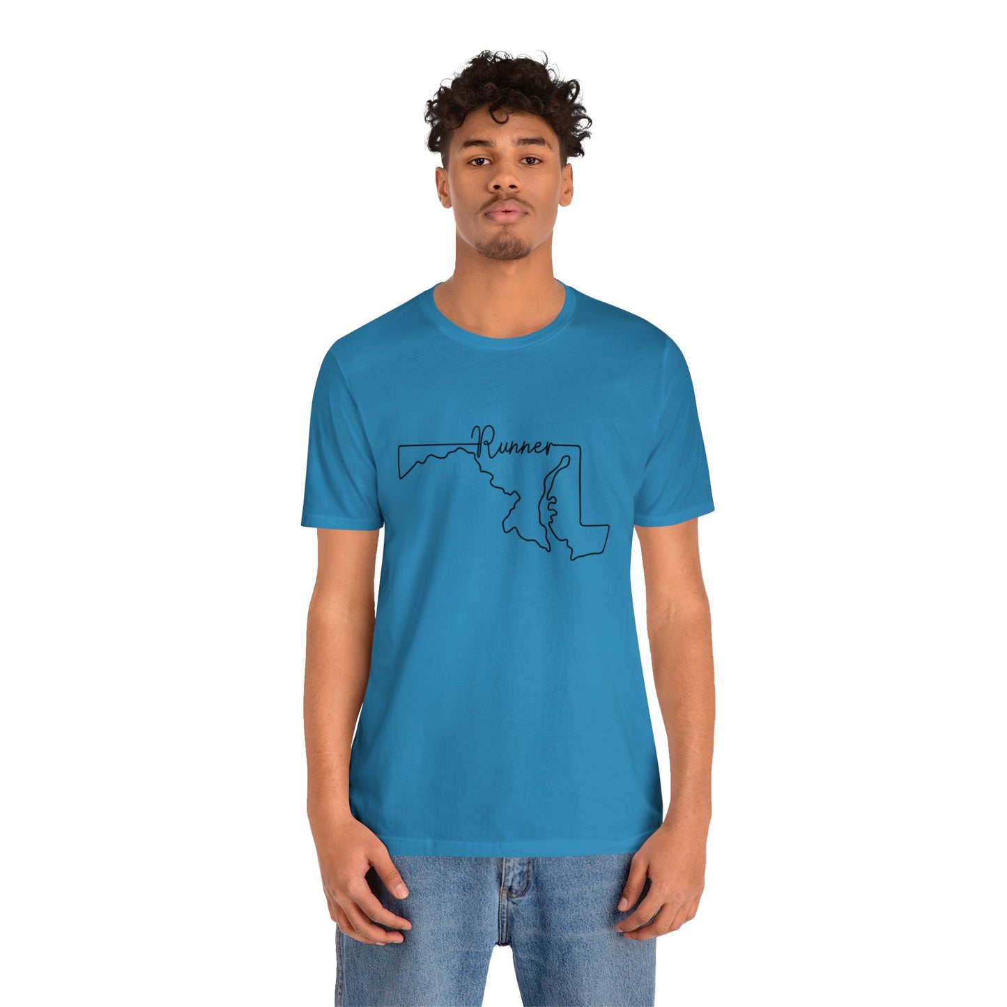 Maryland Runner State Map T-Shirt