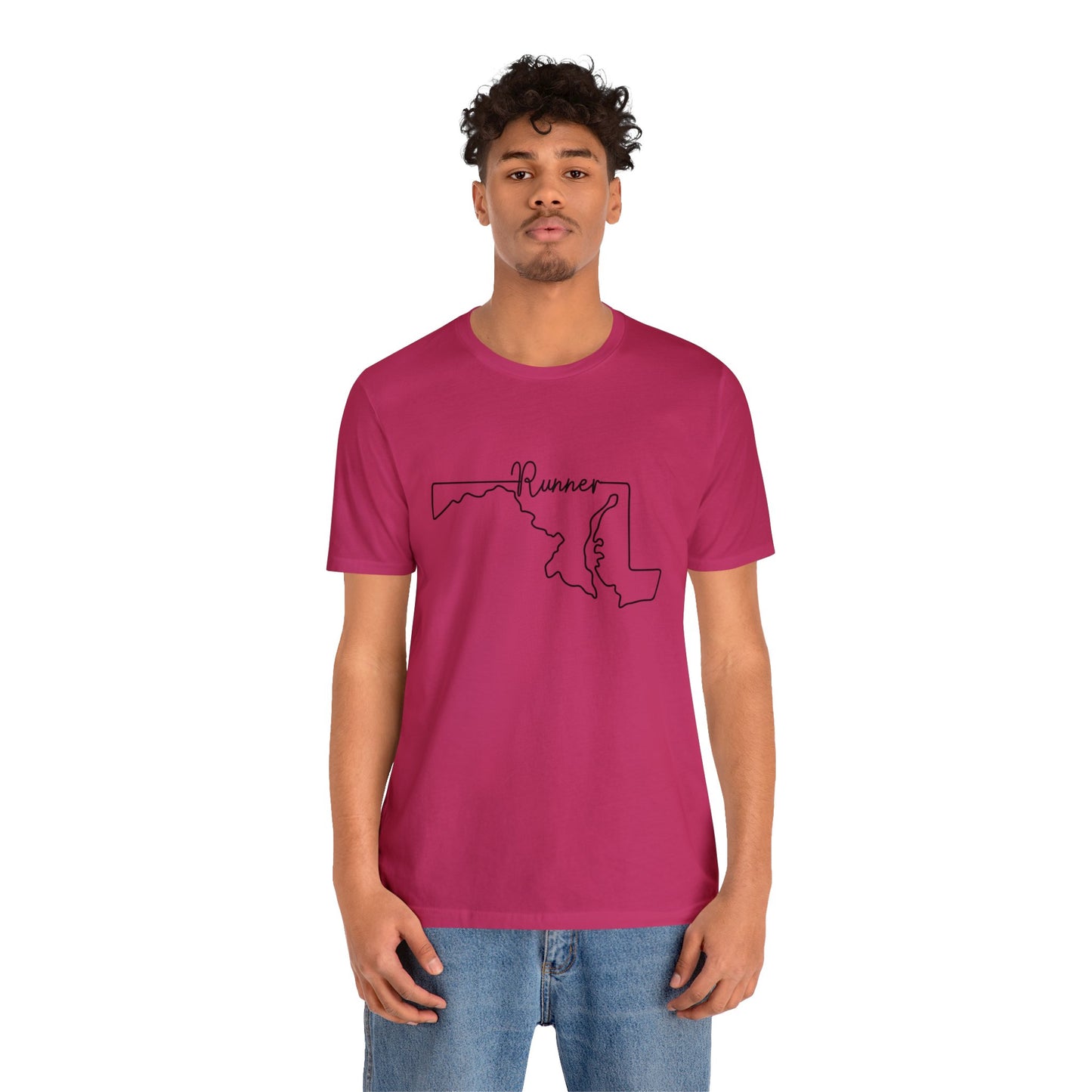 Maryland Runner State Map T-Shirt