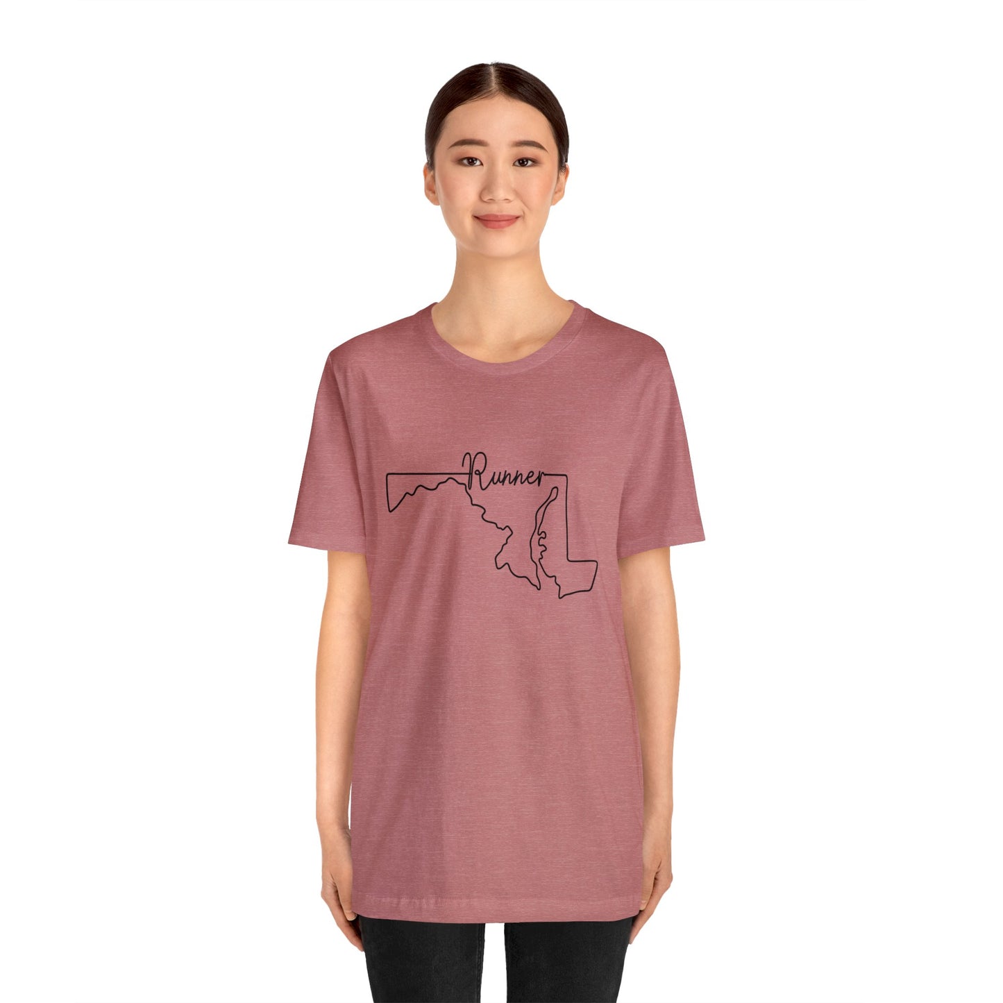 Maryland Runner State Map T-Shirt