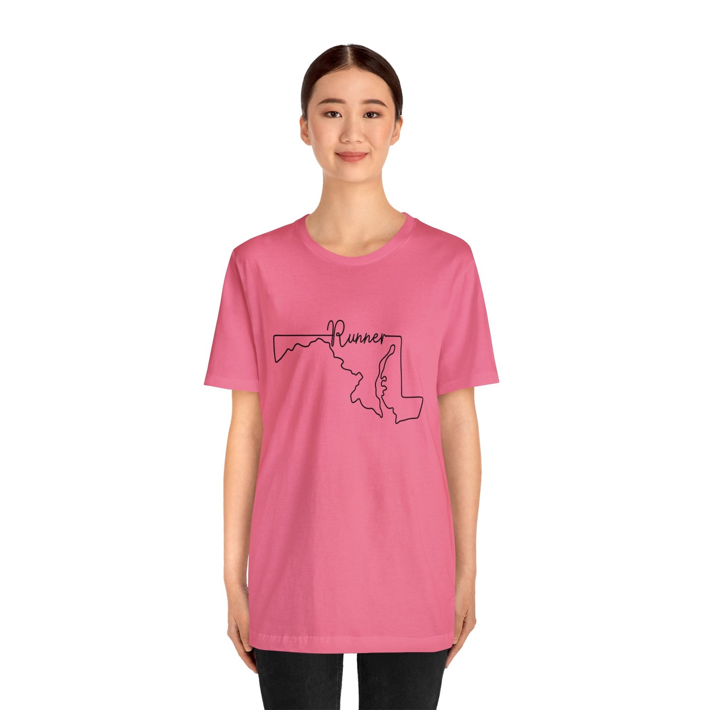 Maryland Runner State Map T-Shirt