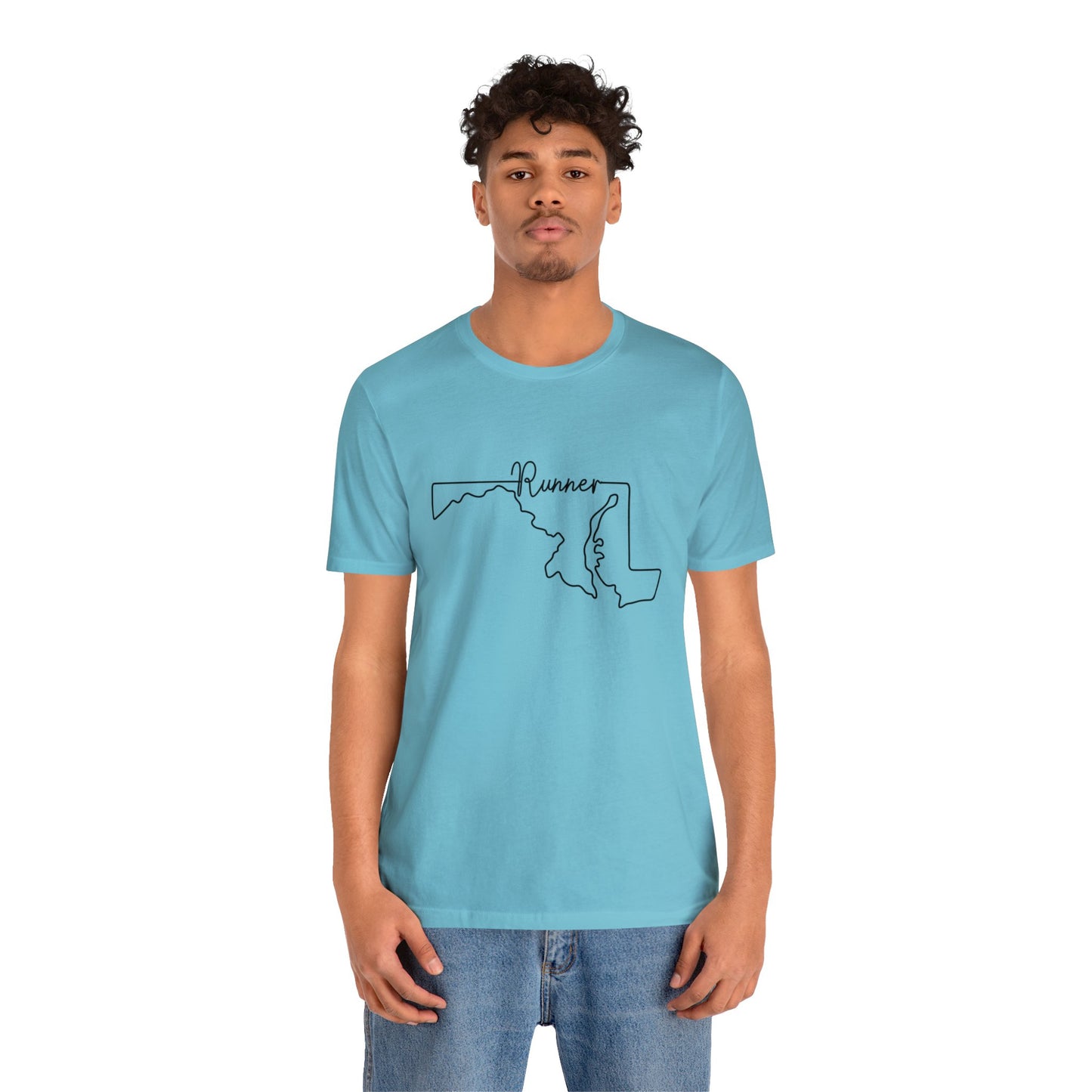 Maryland Runner State Map T-Shirt