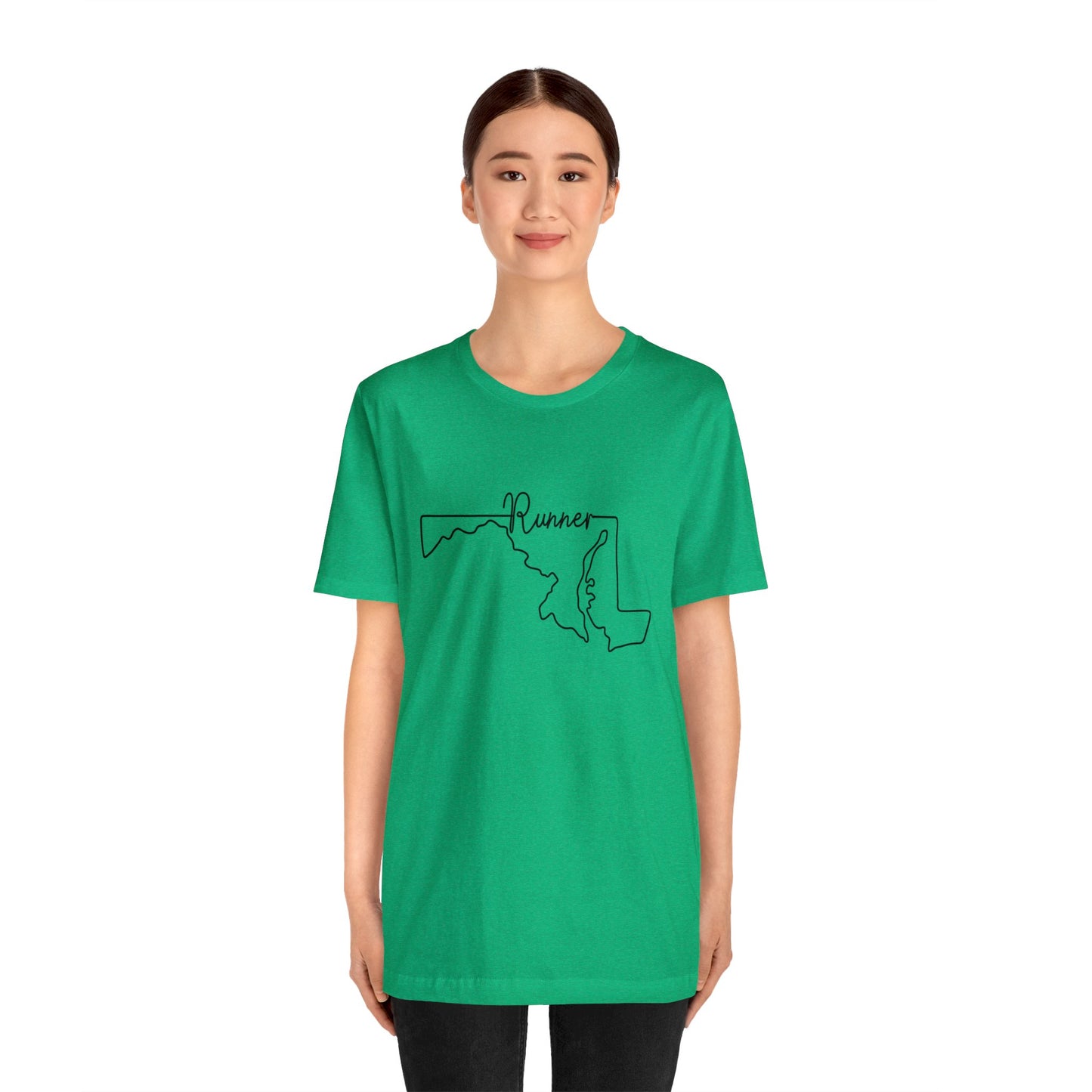 Maryland Runner State Map T-Shirt