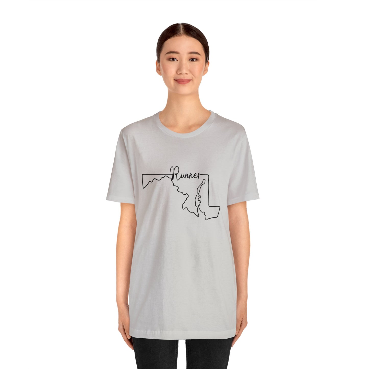Maryland Runner State Map T-Shirt