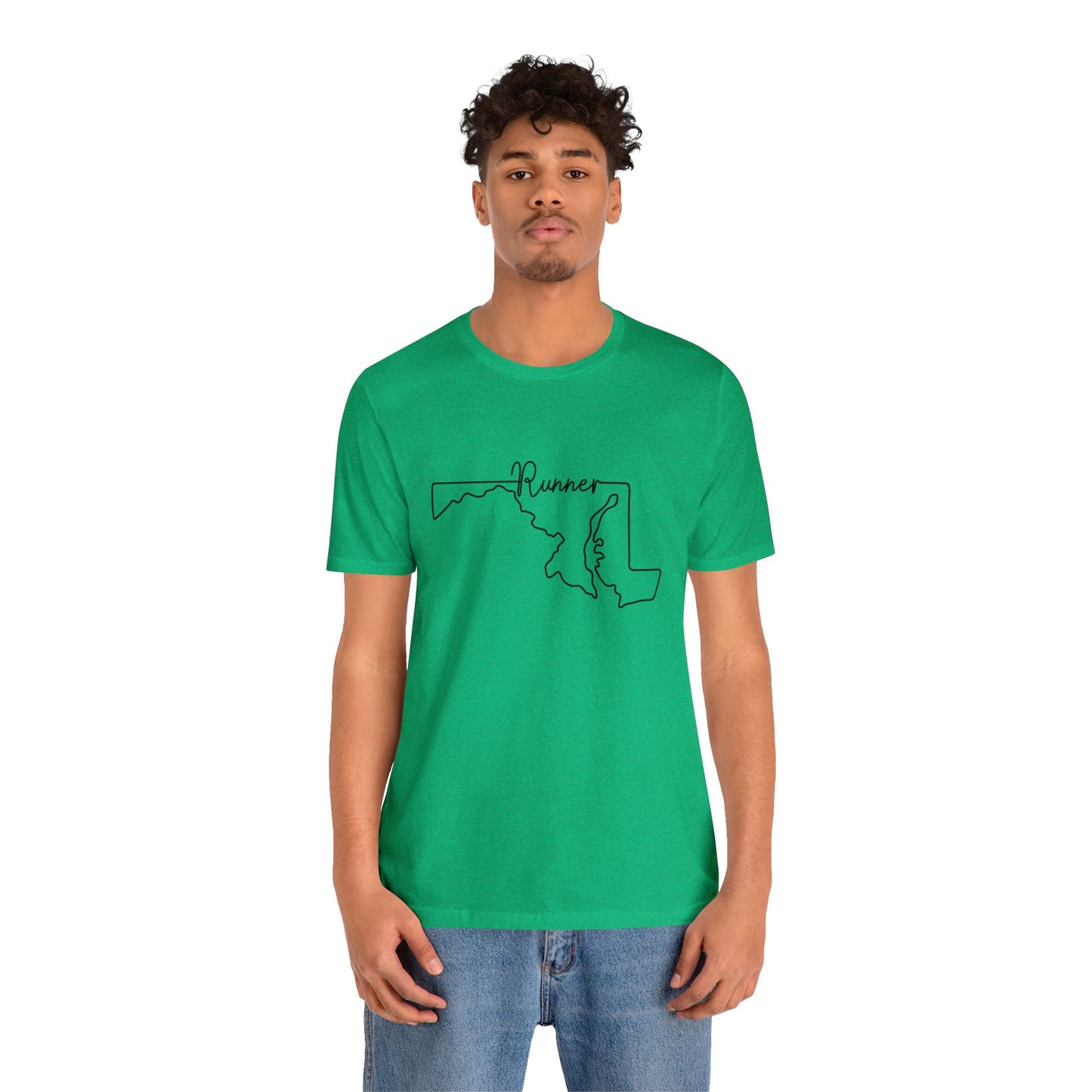 Maryland Runner State Map T-Shirt