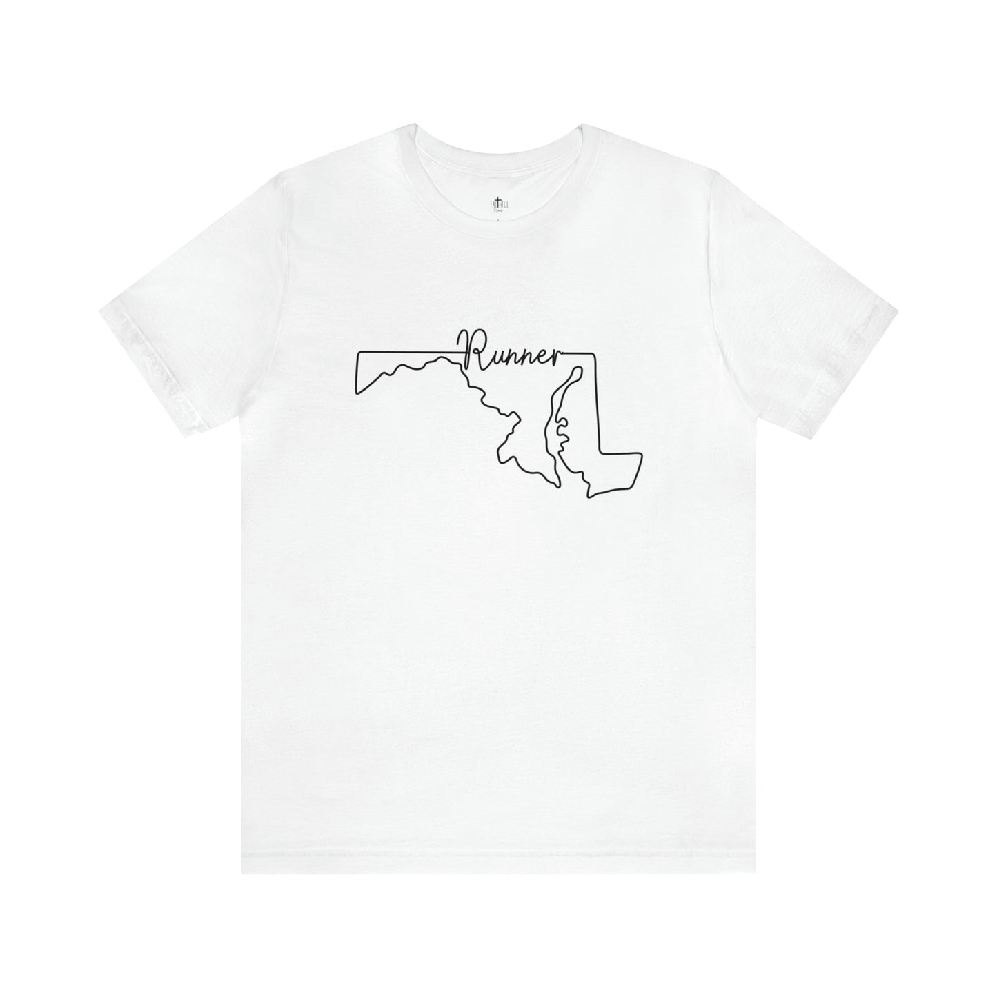 Maryland Runner State Map T-Shirt