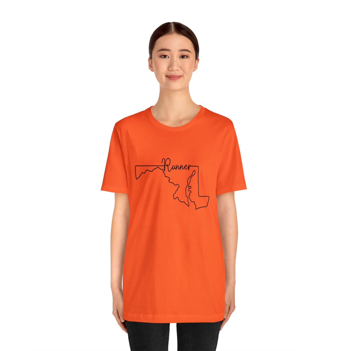 Maryland Runner State Map T-Shirt