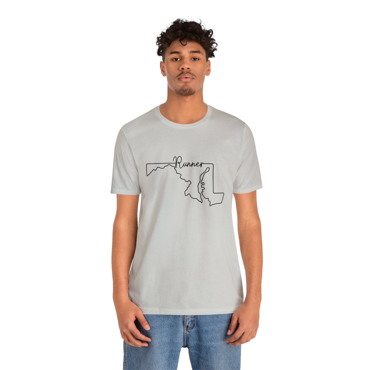 Maryland Runner State Map T-Shirt