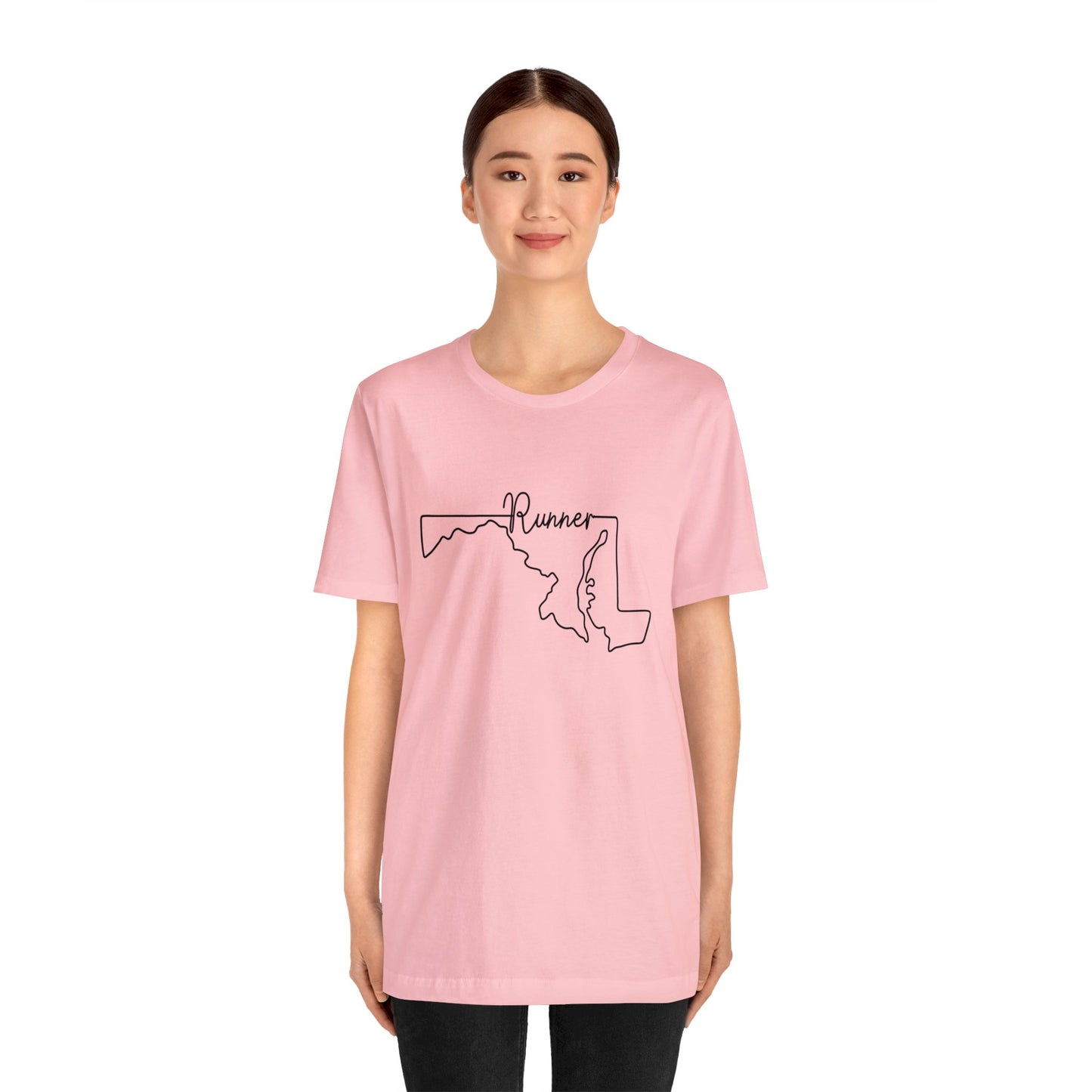 Maryland Runner State Map T-Shirt