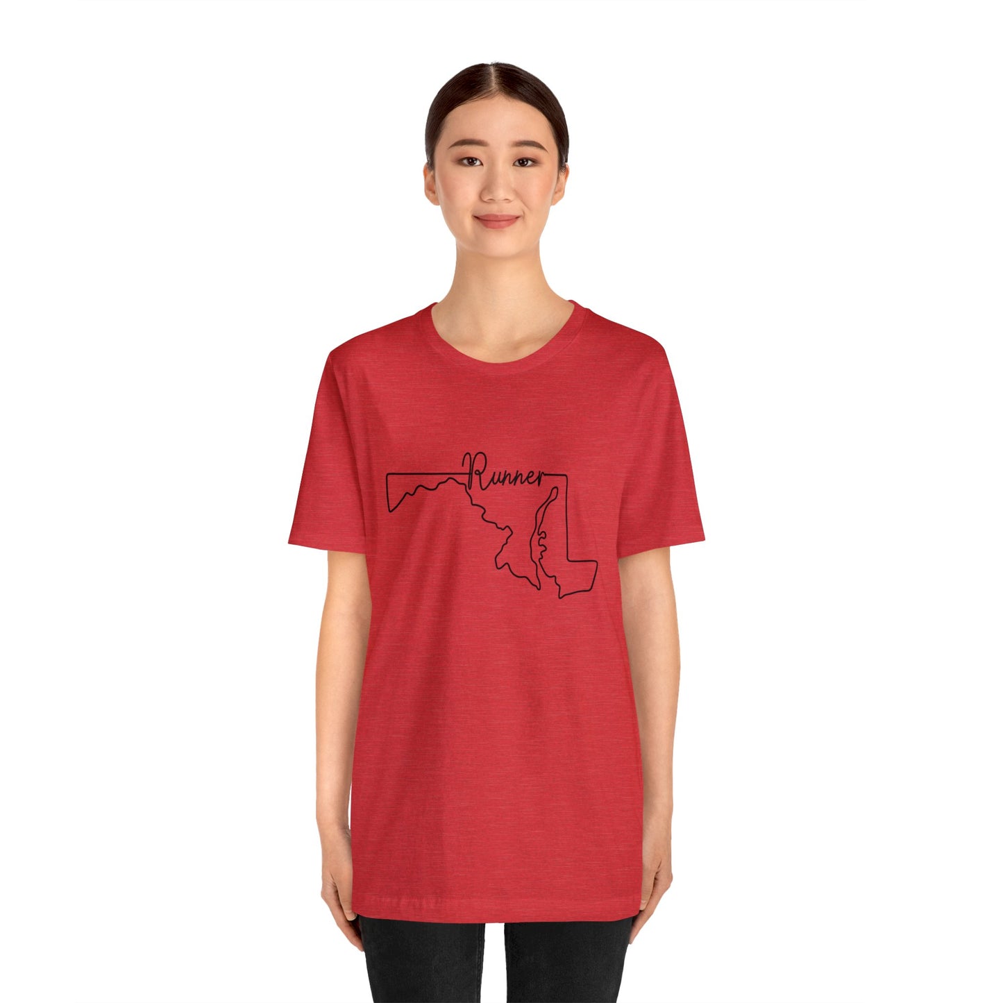 Maryland Runner State Map T-Shirt