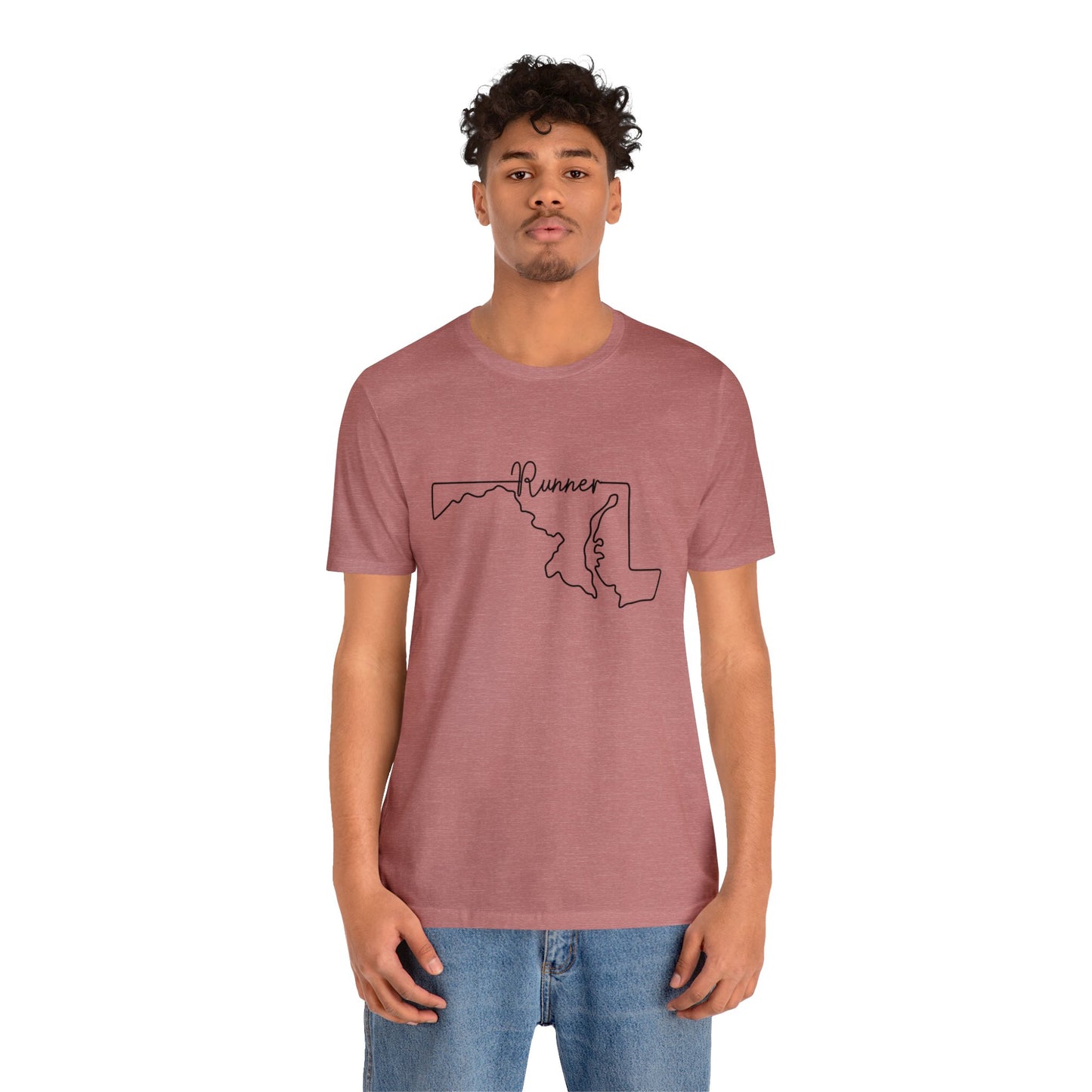 Maryland Runner State Map T-Shirt