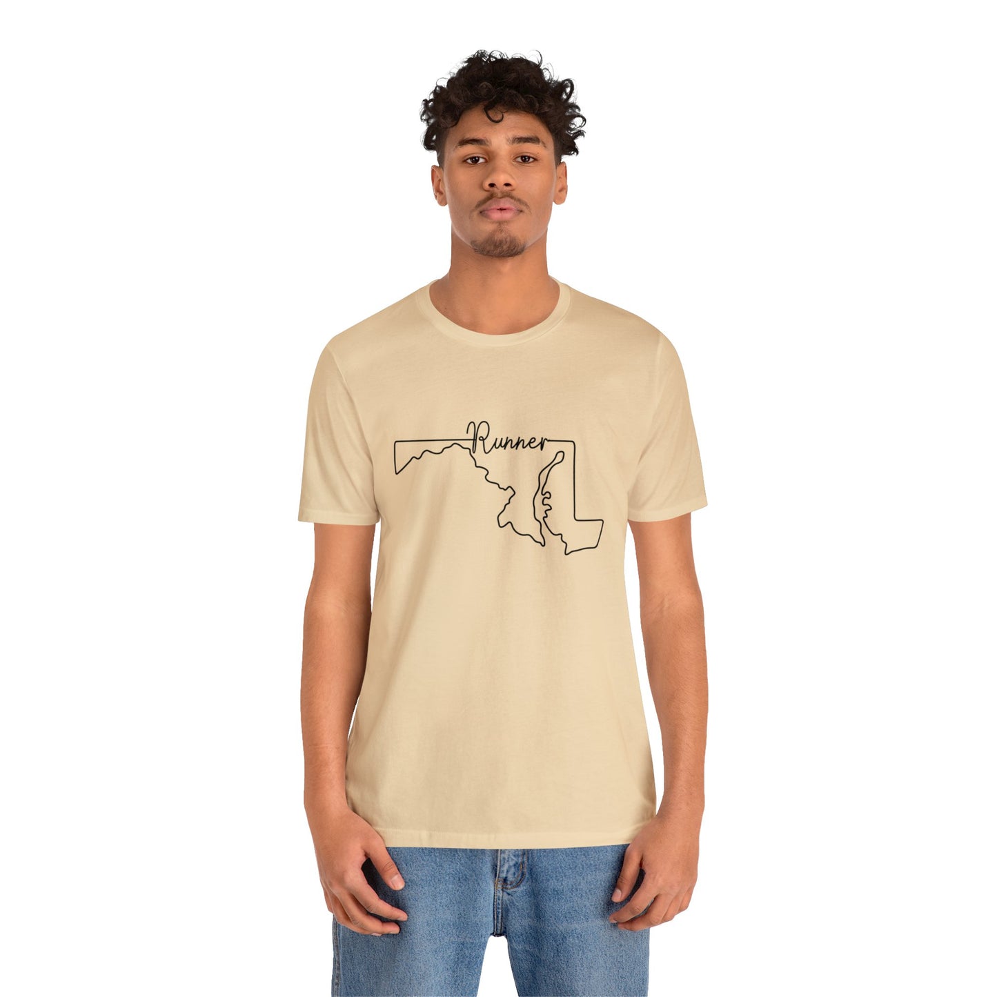 Maryland Runner State Map T-Shirt