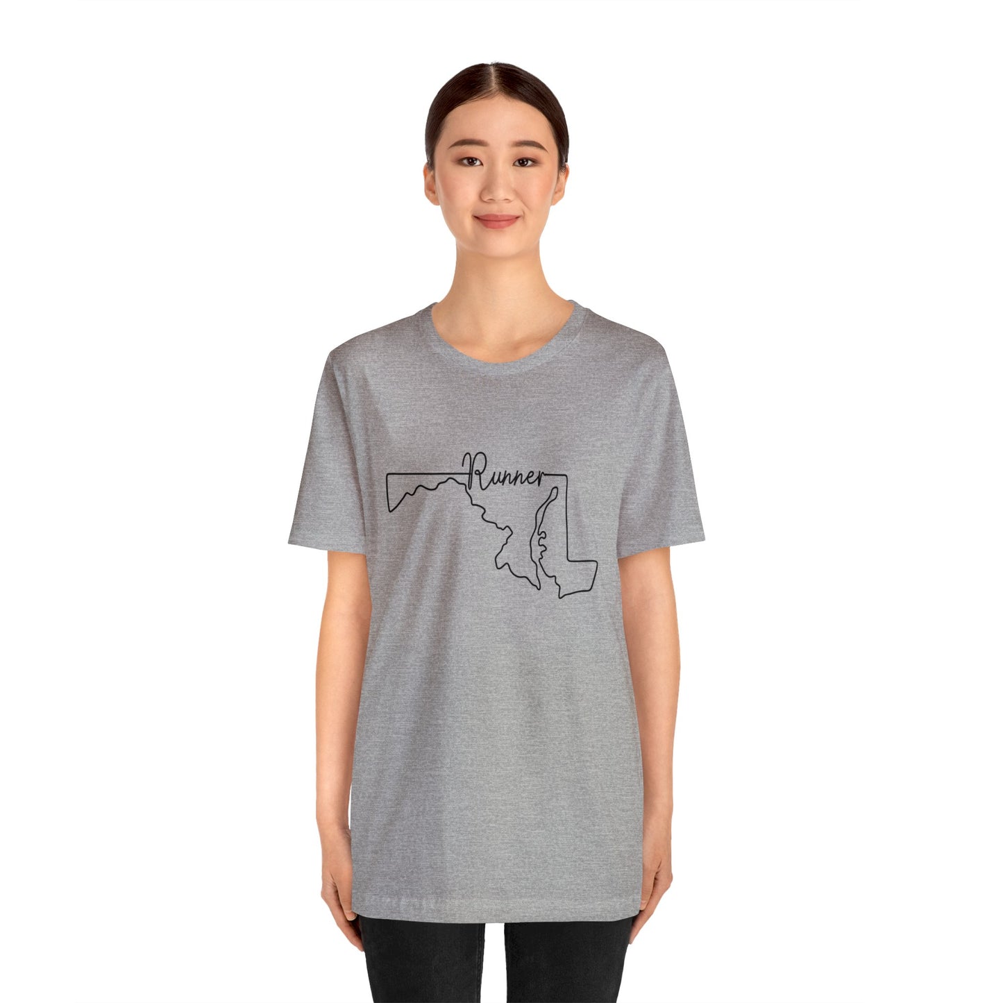 Maryland Runner State Map T-Shirt