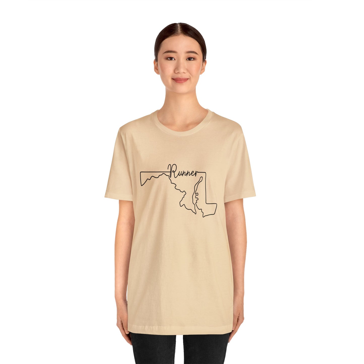 Maryland Runner State Map T-Shirt